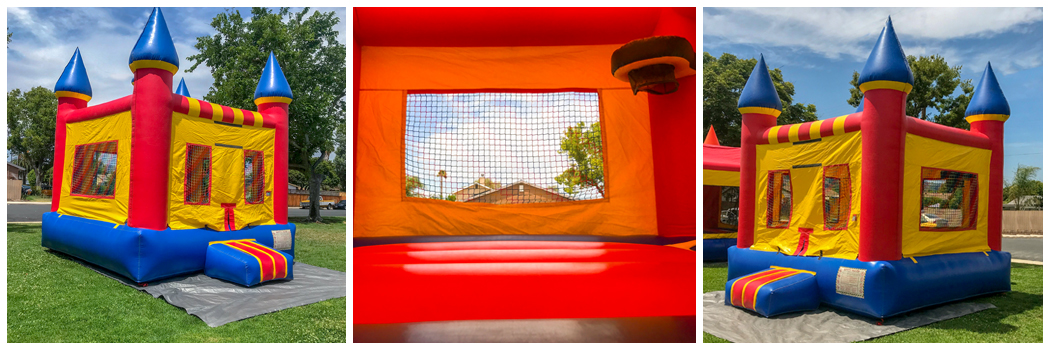 13x13 Regular Bounce House Castle with Basketball Hoop